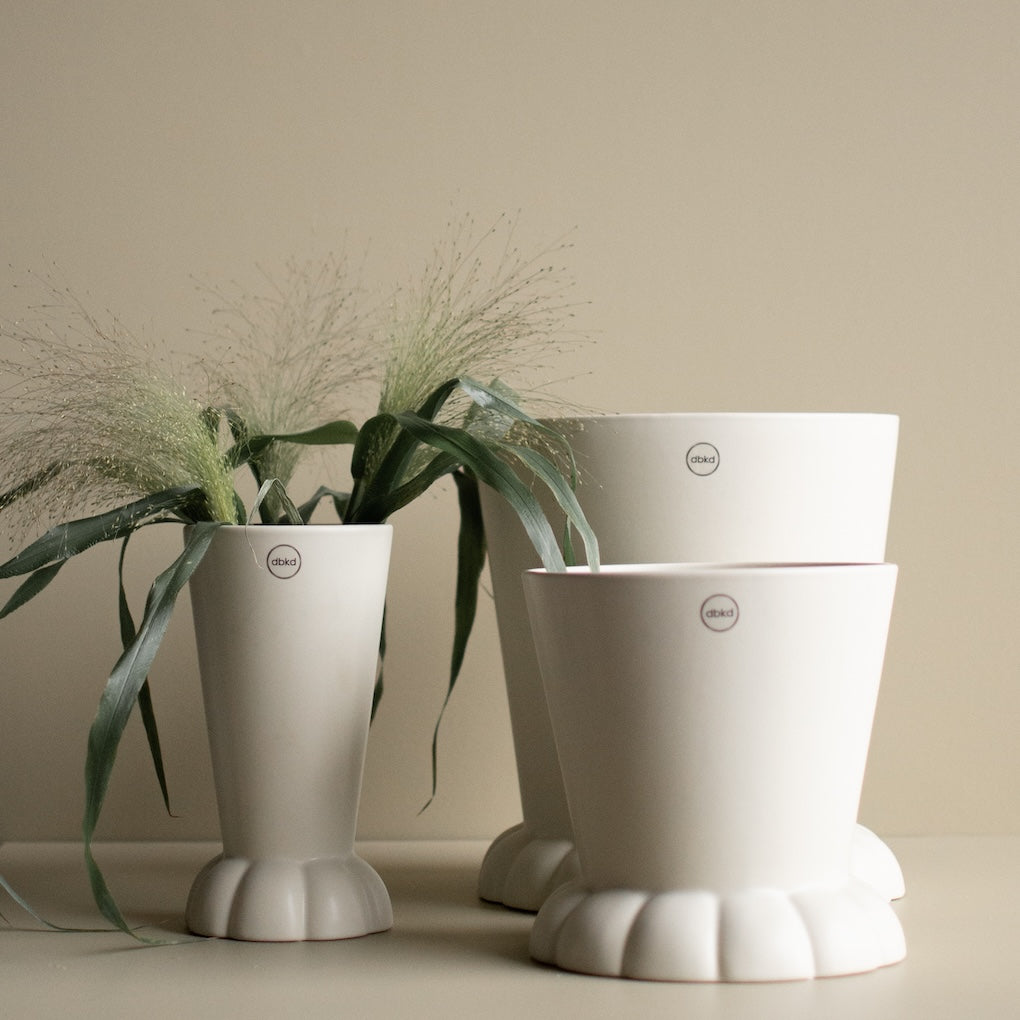 FLORA Kruka Large Ø25, Creme