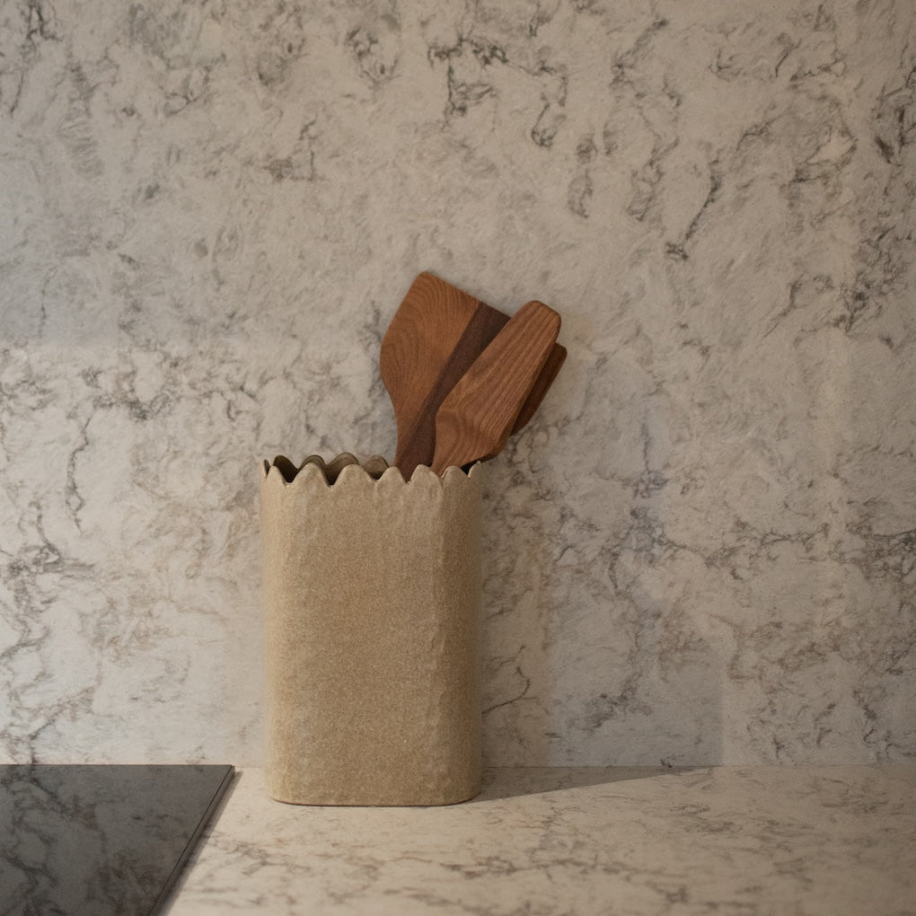 FLOWERY Vas, Beige