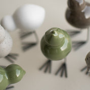 SWEDISH BIRD Påskdekoration 2-Pack, shiny green