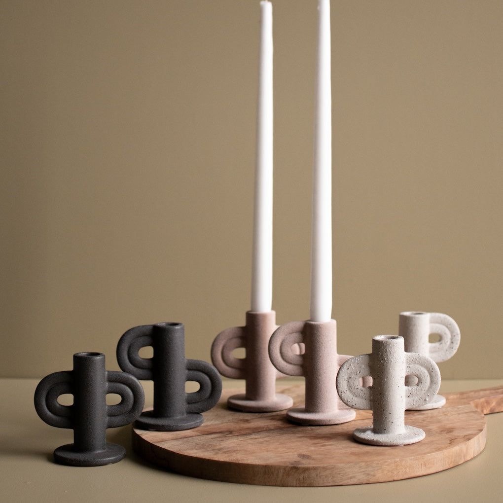 SWIRL Similar Ljusstake, black