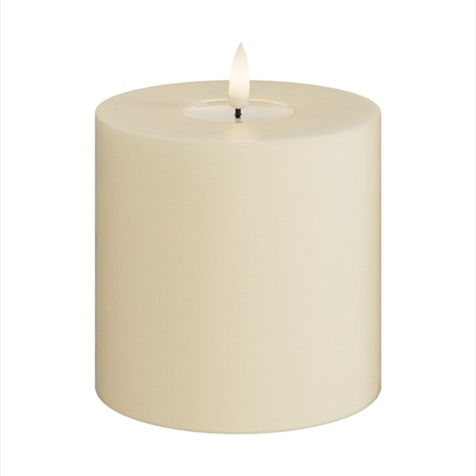 Deluxe Homeart LED Blockljus Cream 10x10 cm - Azalea Home
