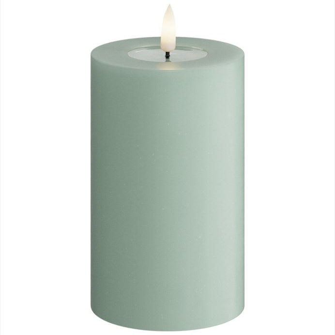 Deluxe Homeart LED Blockljus Sage Green 7,5x12,5 cm - Azalea Home