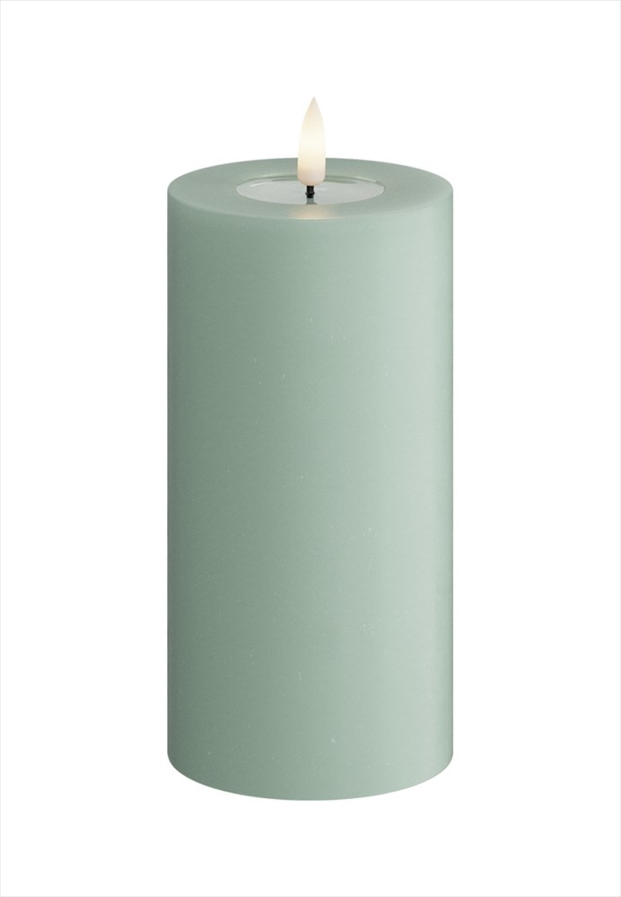 Deluxe Homeart LED Blockljus Sage Green 7,5x15 cm - Azalea Home