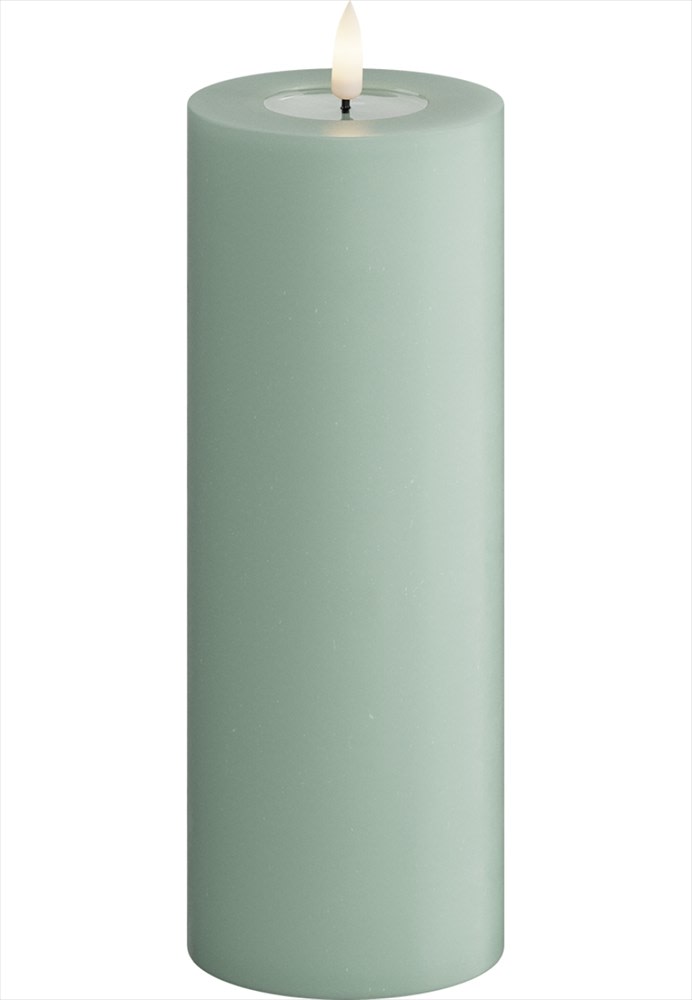 Deluxe Homeart LED Blockljus Sage Green 7,5x20 cm - Azalea Home