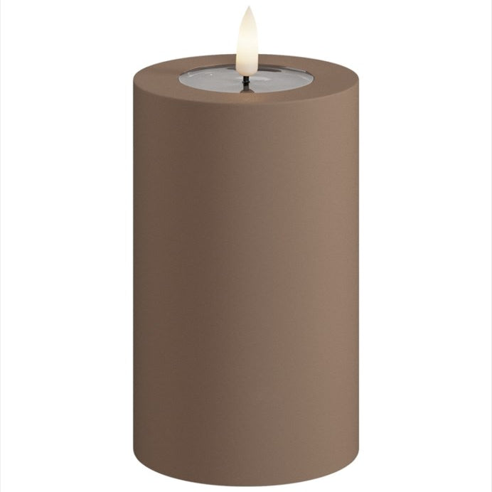 Deluxe Homeart LED Blockljus Utomhus Mocca 7,5x15 cm - Azalea Home