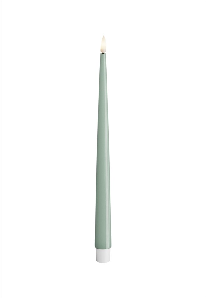 Deluxe Homeart LED Kronljus Shiny 2,2x28 cm Sage Green 2 - pack - Azalea Home