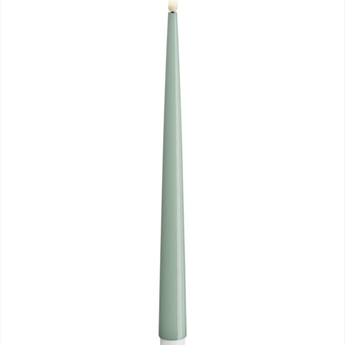 Deluxe Homeart LED Kronljus Shiny 2,2x28 cm Sage Green 2 - pack - Azalea Home