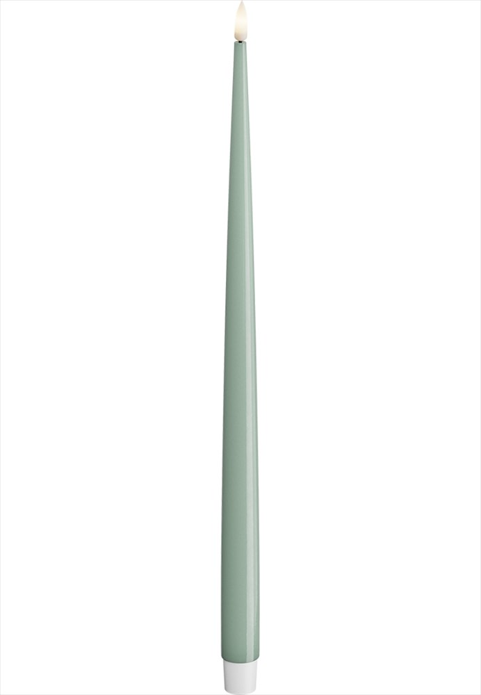 Deluxe Homeart LED Kronljus Shiny 2,2x38 cm Sage Green 2 - pack - Azalea Home