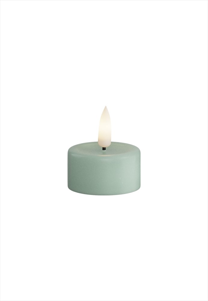 Deluxe Homeart LED Värmeljus 4x4,5 cm Sage Green 2 - pack - Azalea Home