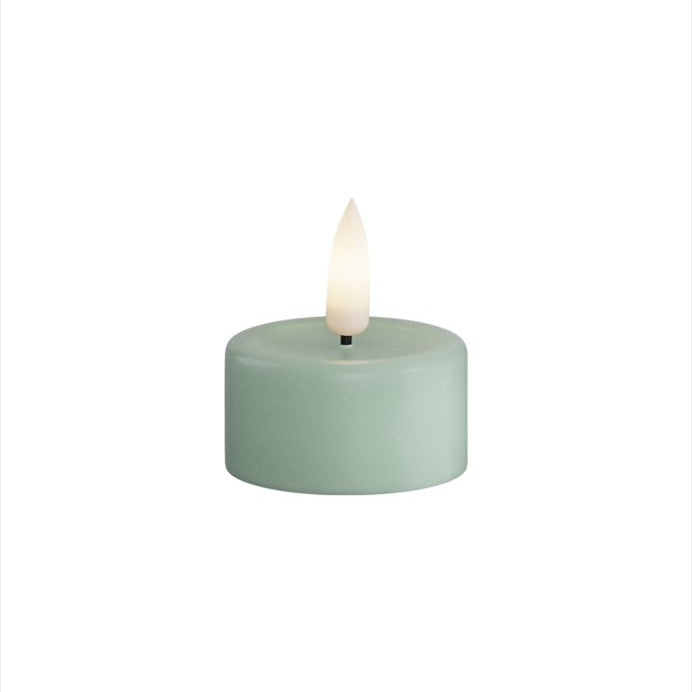 Deluxe Homeart LED Värmeljus 4x4,5 cm Sage Green 2 - pack - Azalea Home