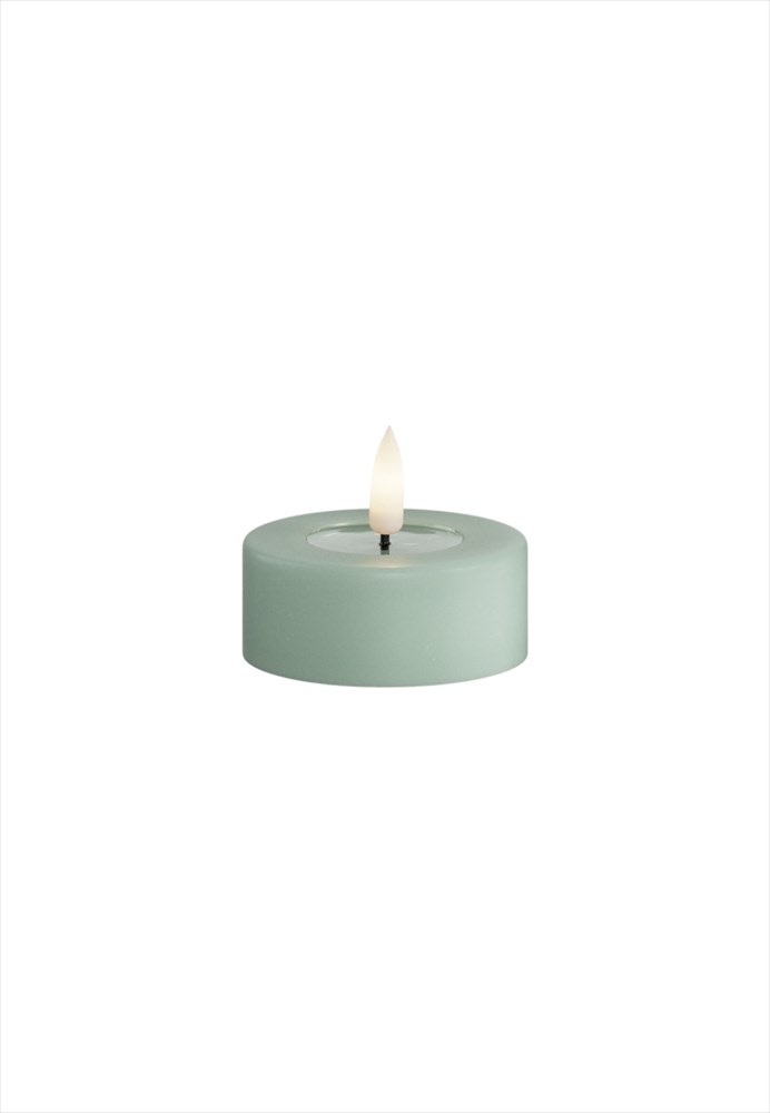 Deluxe Homeart LED Värmeljus 6x4,5 cm Sage Green 2 - pack - Azalea Home