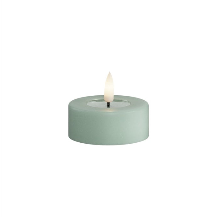 Deluxe Homeart LED Värmeljus 6x4,5 cm Sage Green 2 - pack - Azalea Home