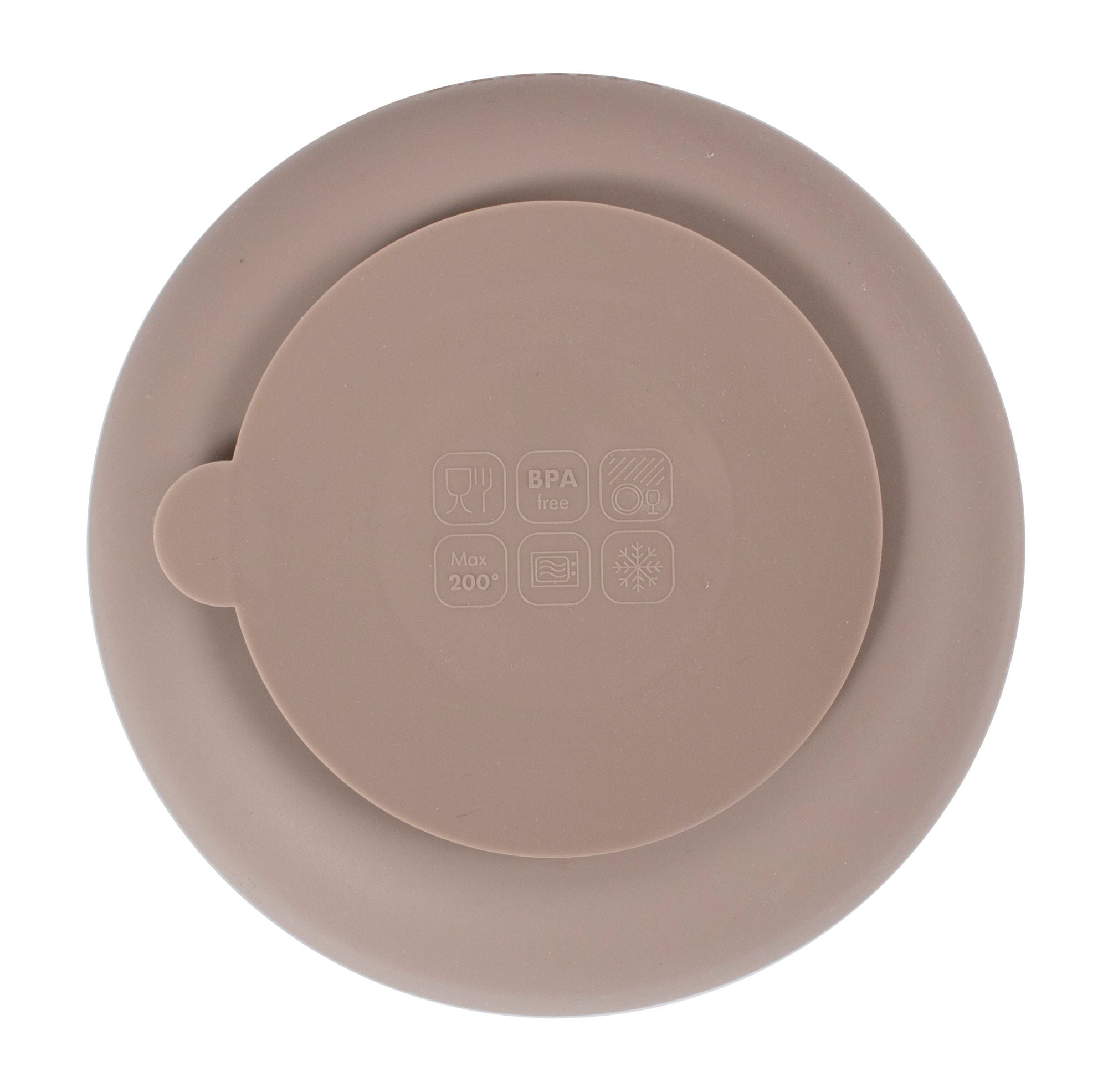 Silikontallrik 2-Pack, Warm Grey