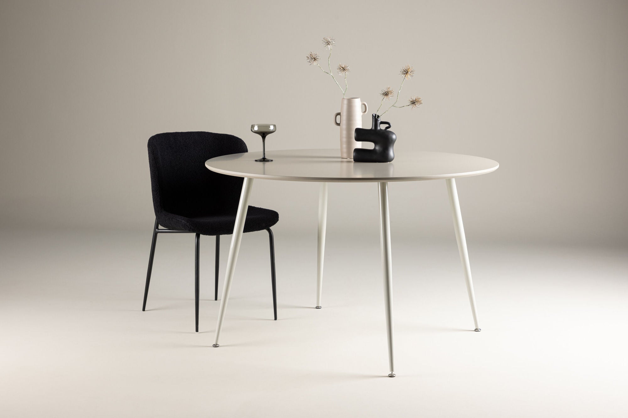 Plaza Matbord Ø120, Beige