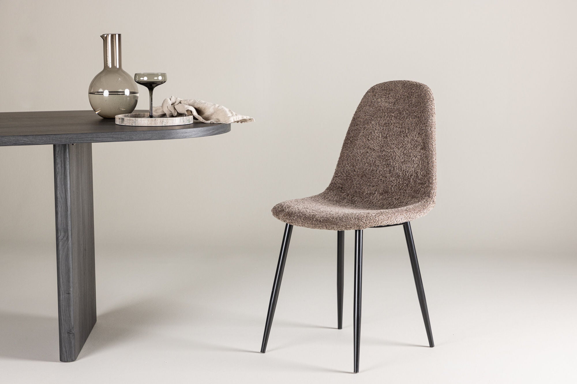 Sanne Matstol Bouclé, Grå 2-Pack