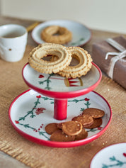 Yule Kakfat Etagere, Röd