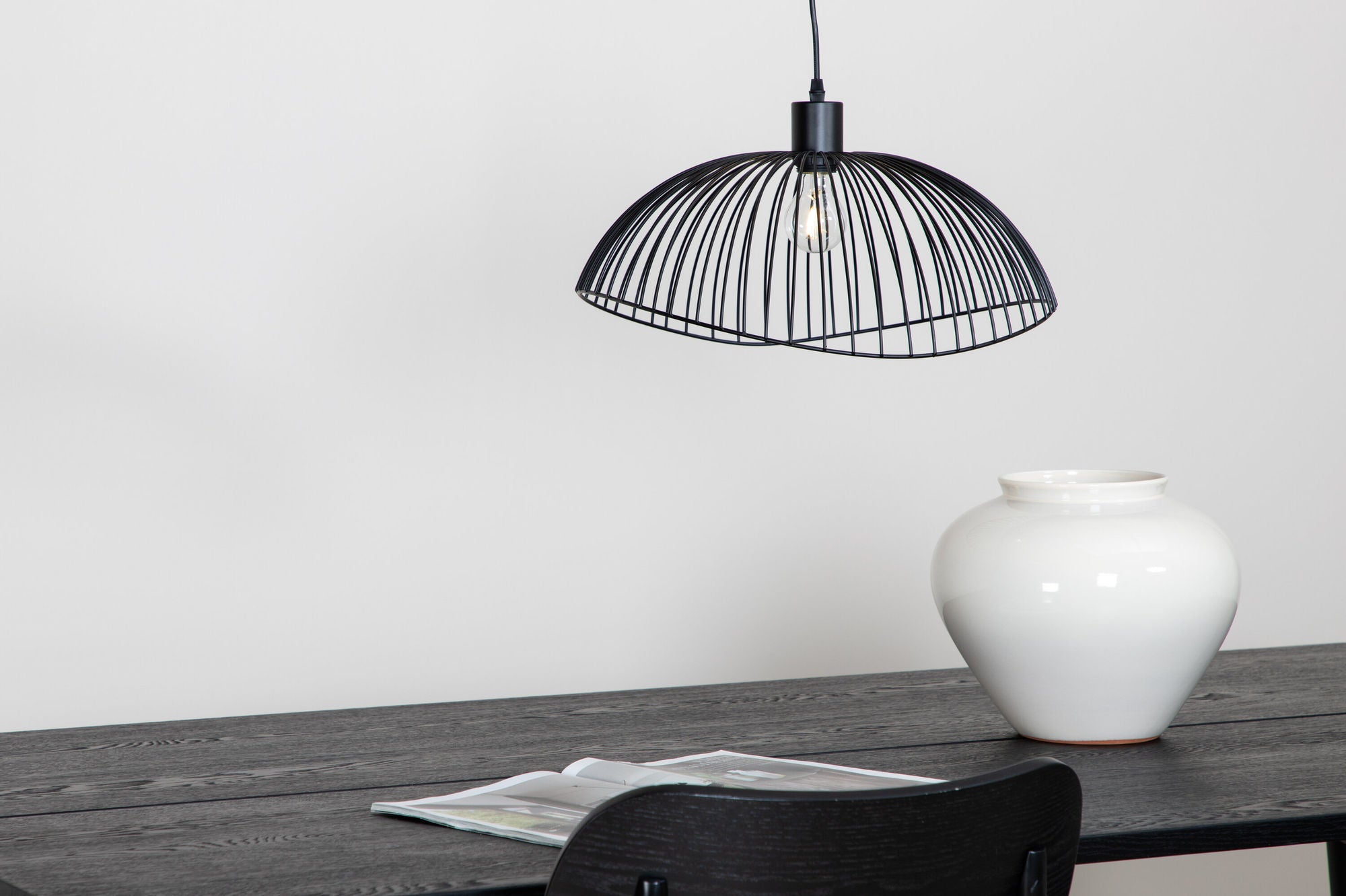 Ivar Taklampa 48cm, Svart