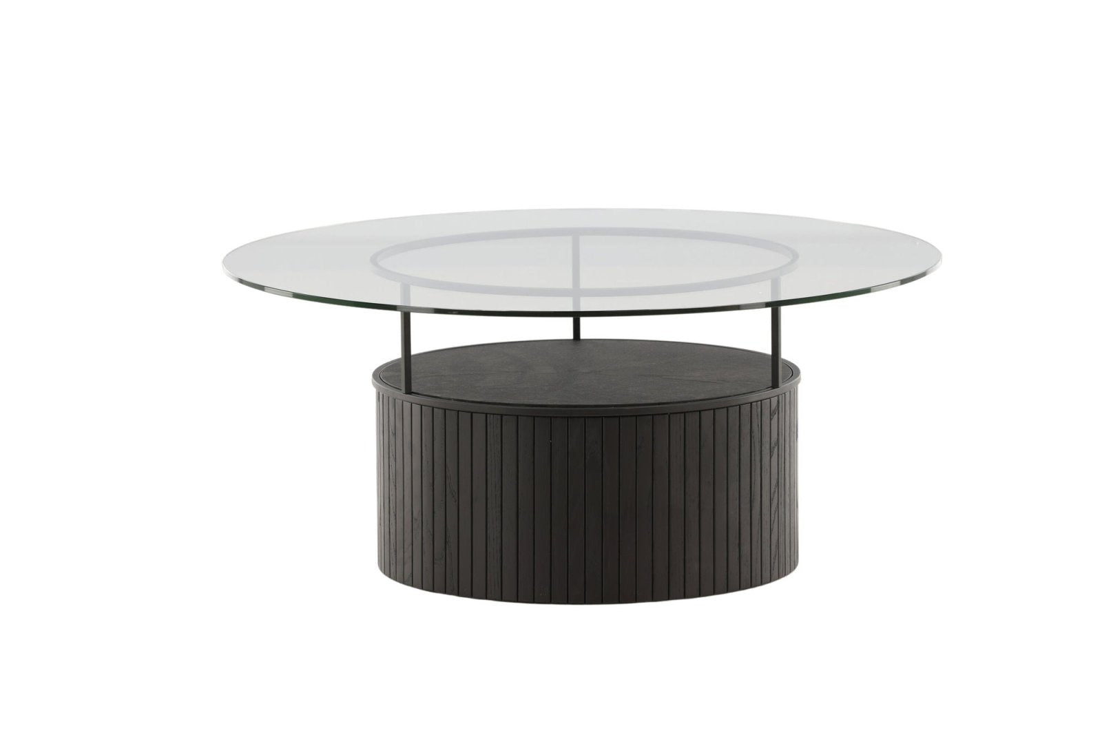 Furniture Fashion Bovall Soffbord Ø90, Svart - Azalea Home