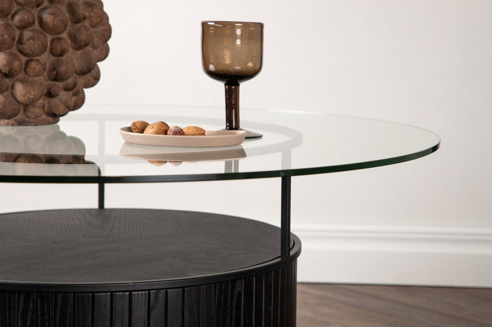 Furniture Fashion Bovall Soffbord Ø90, Svart - Azalea Home