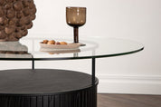 Furniture Fashion Bovall Soffbord Ø90, Svart - Azalea Home