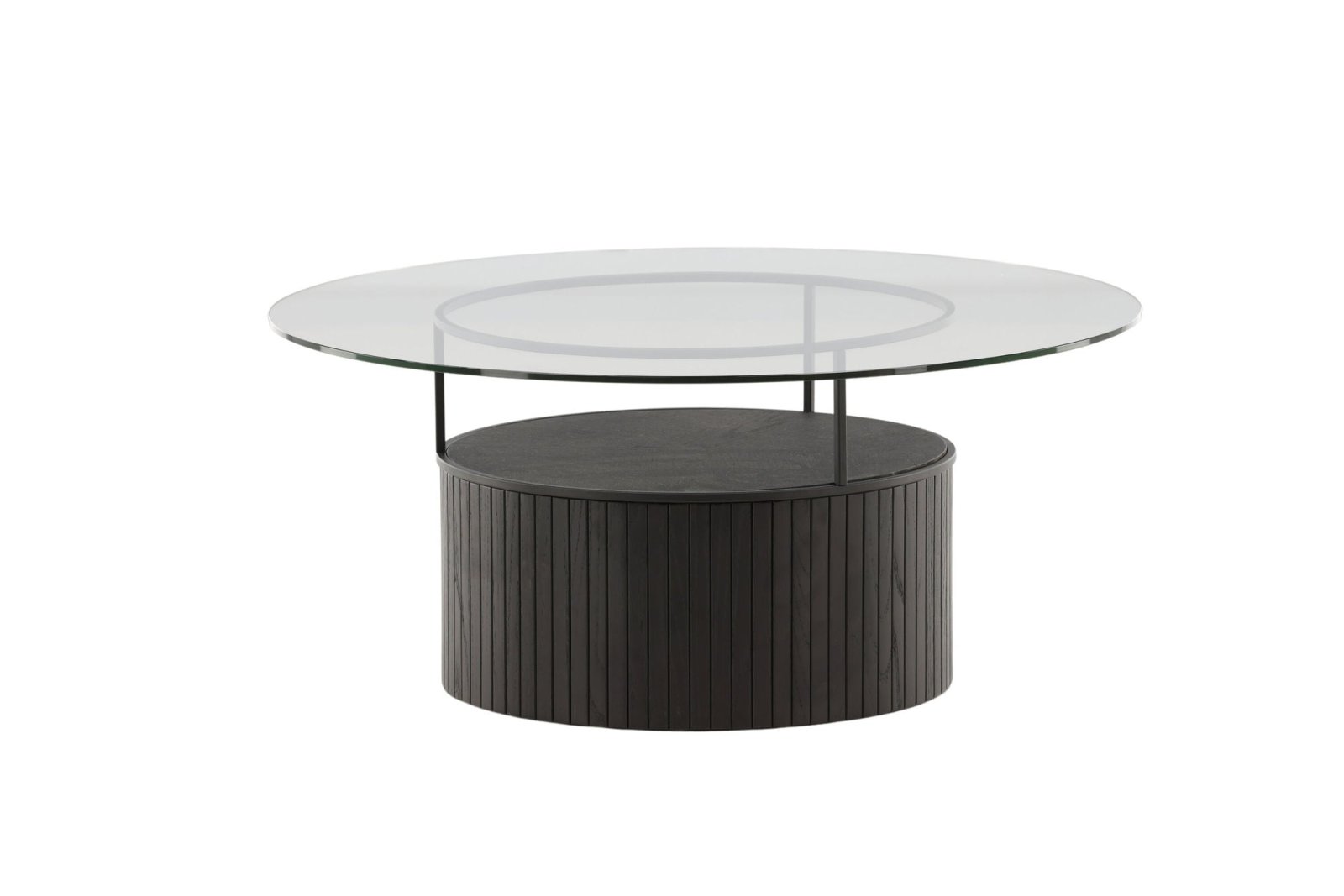 Furniture Fashion Bovall Soffbord Ø90, Svart - Azalea Home