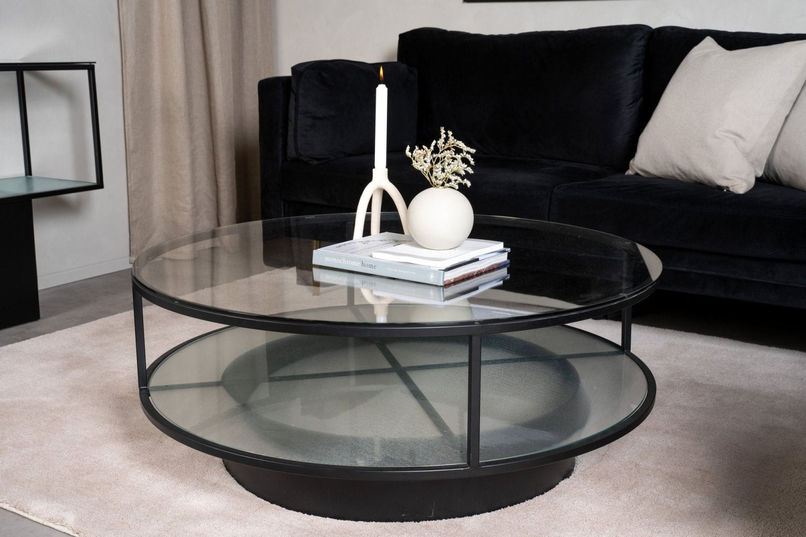 Furniture Fashion Falsterbo Soffbord Ø100, Svart - Azalea Home