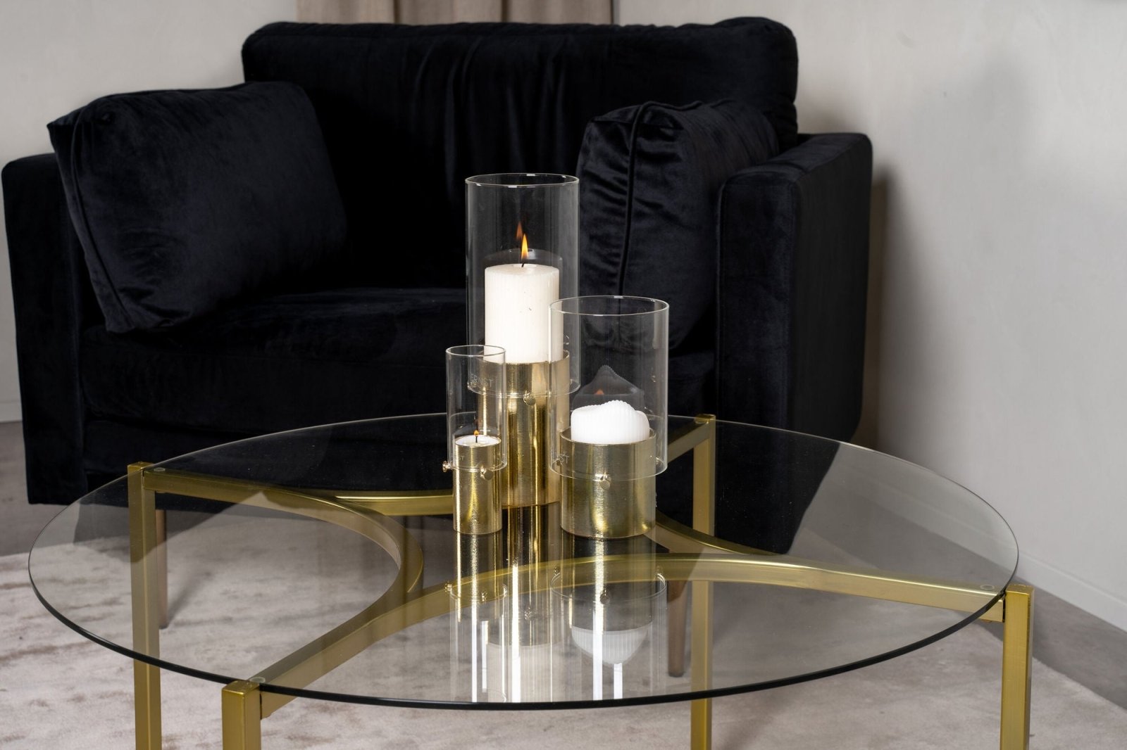 Furniture Fashion Kivik Soffbord Ø90, Mässing - Azalea Home
