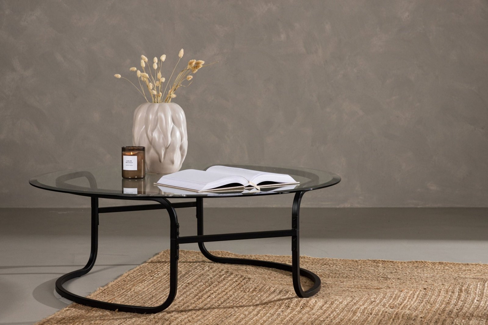 Furniture Fashion Lomma Soffbord Ø110, Svart - Azalea Home