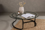 Furniture Fashion Lomma Soffbord Ø110, Svart - Azalea Home