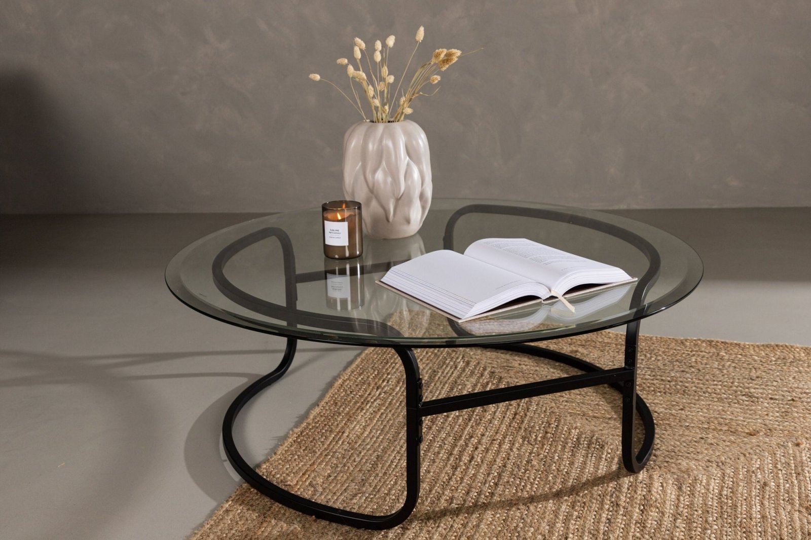 Furniture Fashion Lomma Soffbord Ø110, Svart - Azalea Home