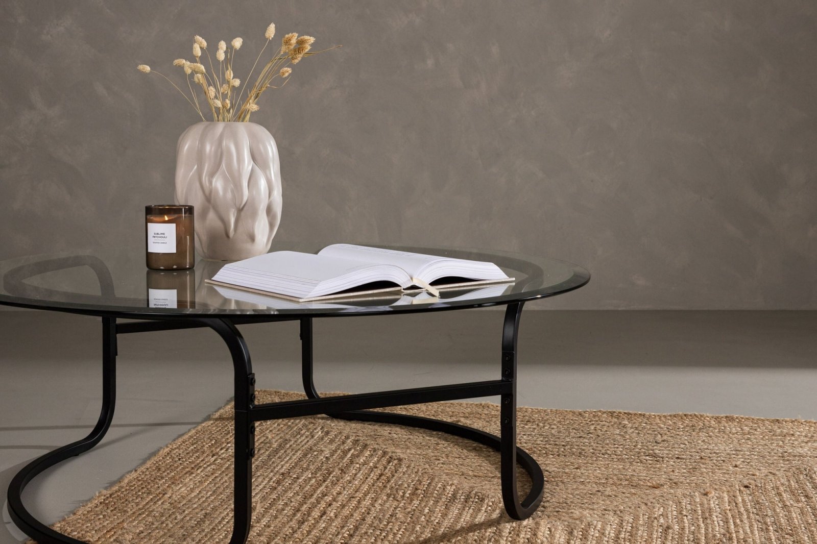 Furniture Fashion Lomma Soffbord Ø110, Svart - Azalea Home