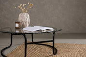 Furniture Fashion Lomma Soffbord Ø110, Svart - Azalea Home