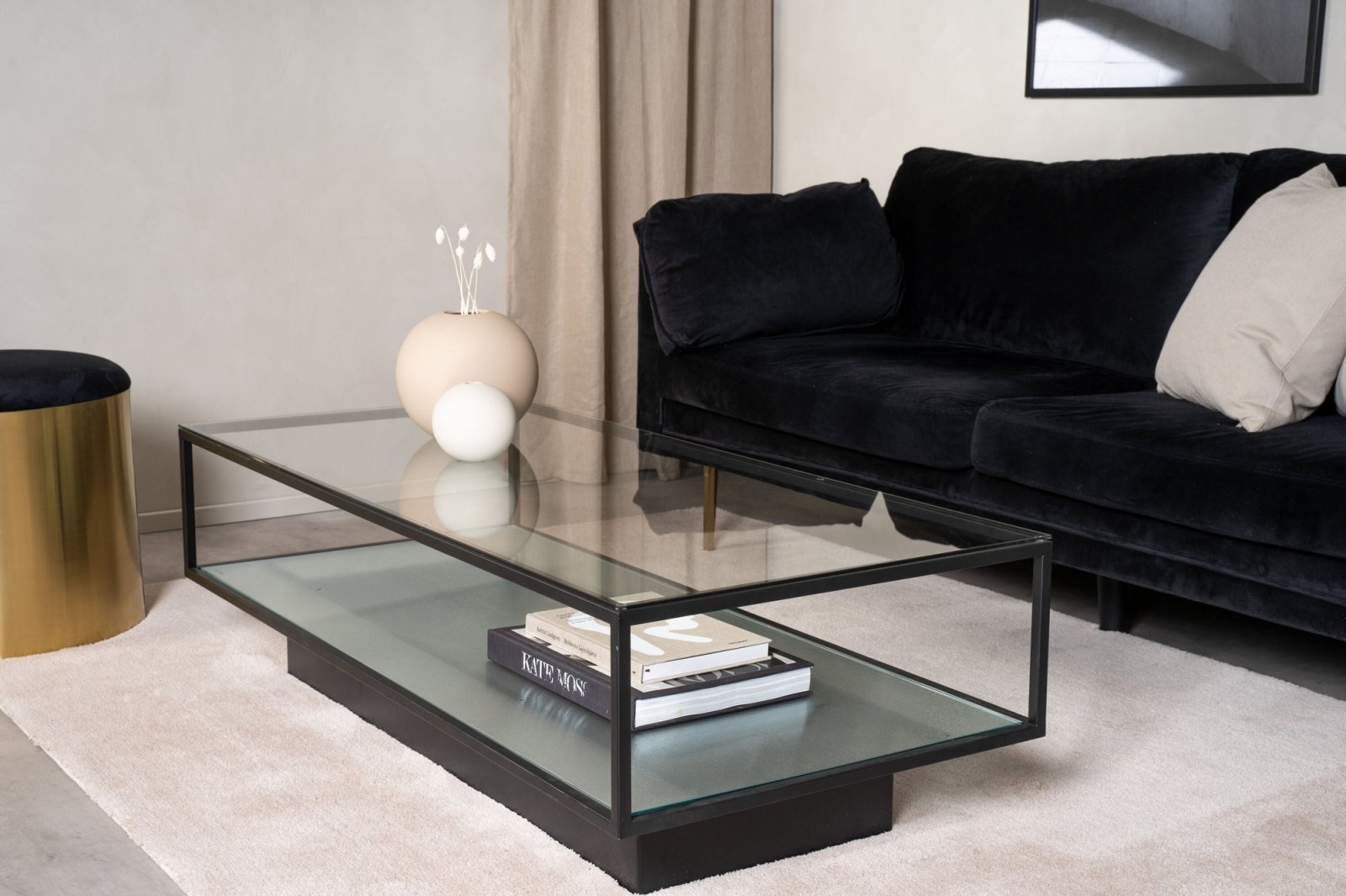 Furniture Fashion Maglehem Soffbord 60 x 130 cm, Svart - Azalea Home