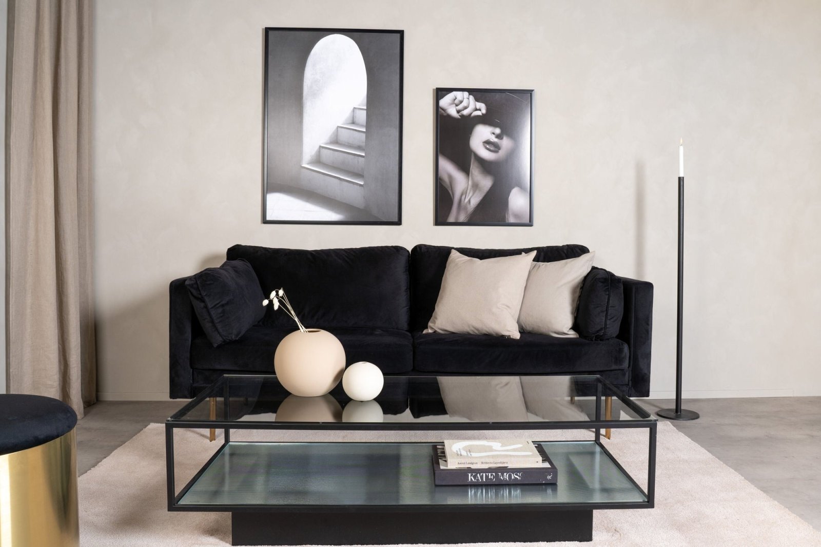Furniture Fashion Maglehem Soffbord 60 x 130 cm, Svart - Azalea Home