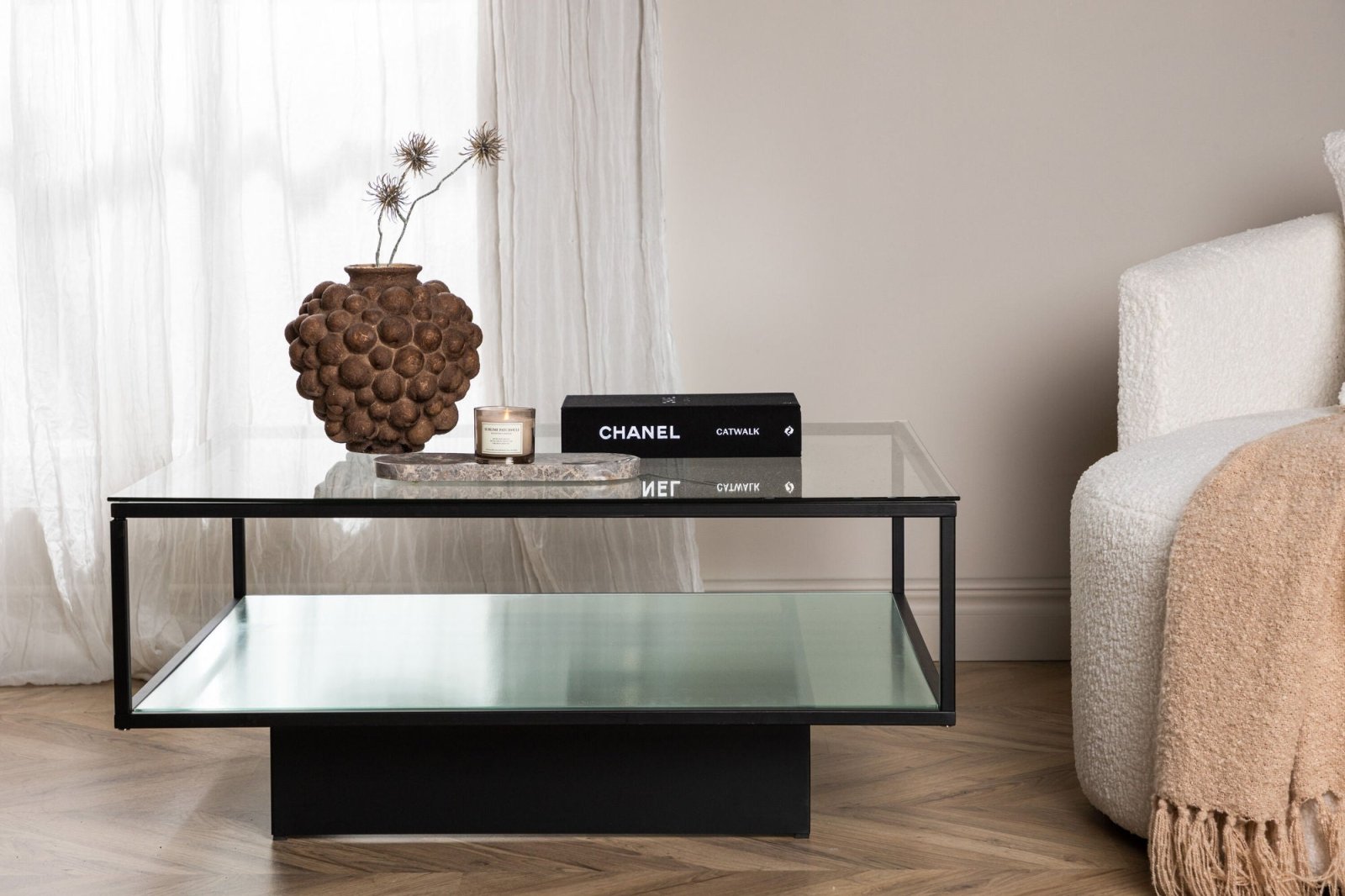 Furniture Fashion Maglehem Soffbord 90x90, Svart - Azalea Home