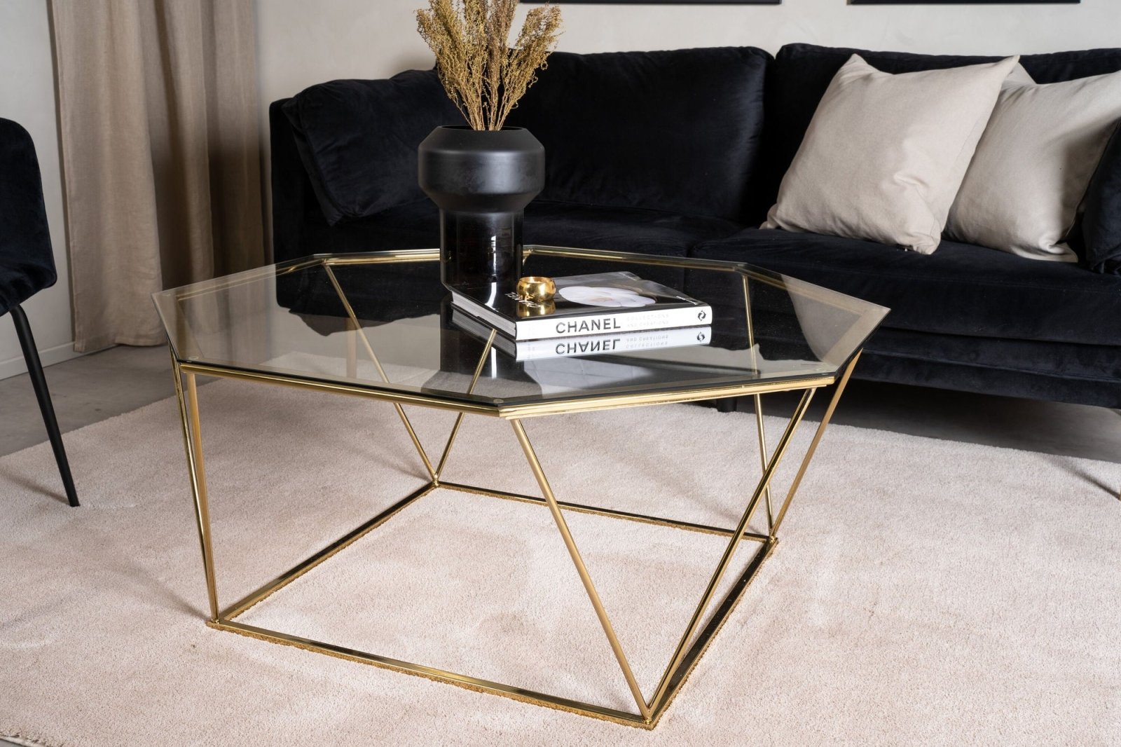 Furniture Fashion Österlen Soffbord 100x100, Mässing - Azalea Home