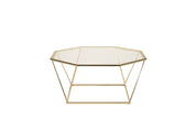 Furniture Fashion Österlen Soffbord 100x100, Mässing - Azalea Home