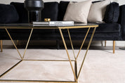 Furniture Fashion Österlen Soffbord 100x100, Mässing - Azalea Home