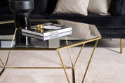 Furniture Fashion Österlen Soffbord 100x100, Mässing - Azalea Home