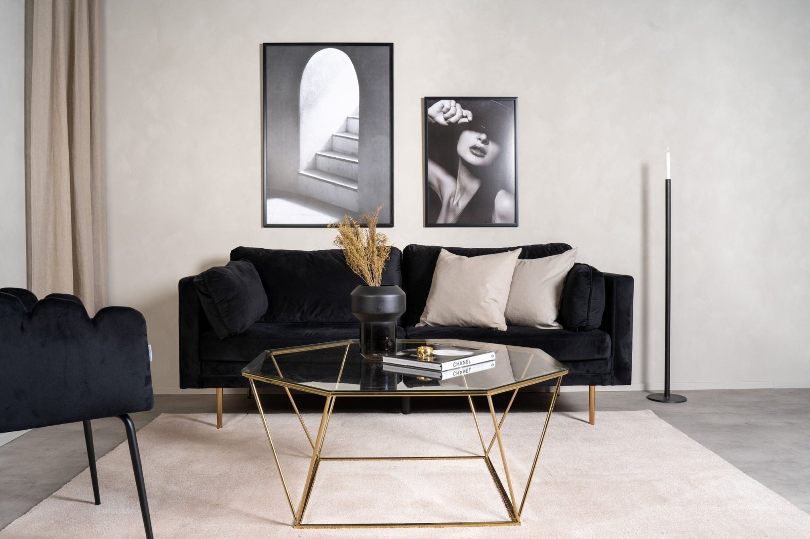 Furniture Fashion Österlen Soffbord 100x100, Mässing - Azalea Home