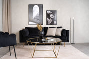 Furniture Fashion Österlen Soffbord 100x100, Mässing - Azalea Home
