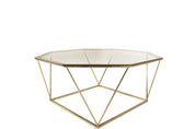 Furniture Fashion Österlen Soffbord 100x100, Mässing - Azalea Home