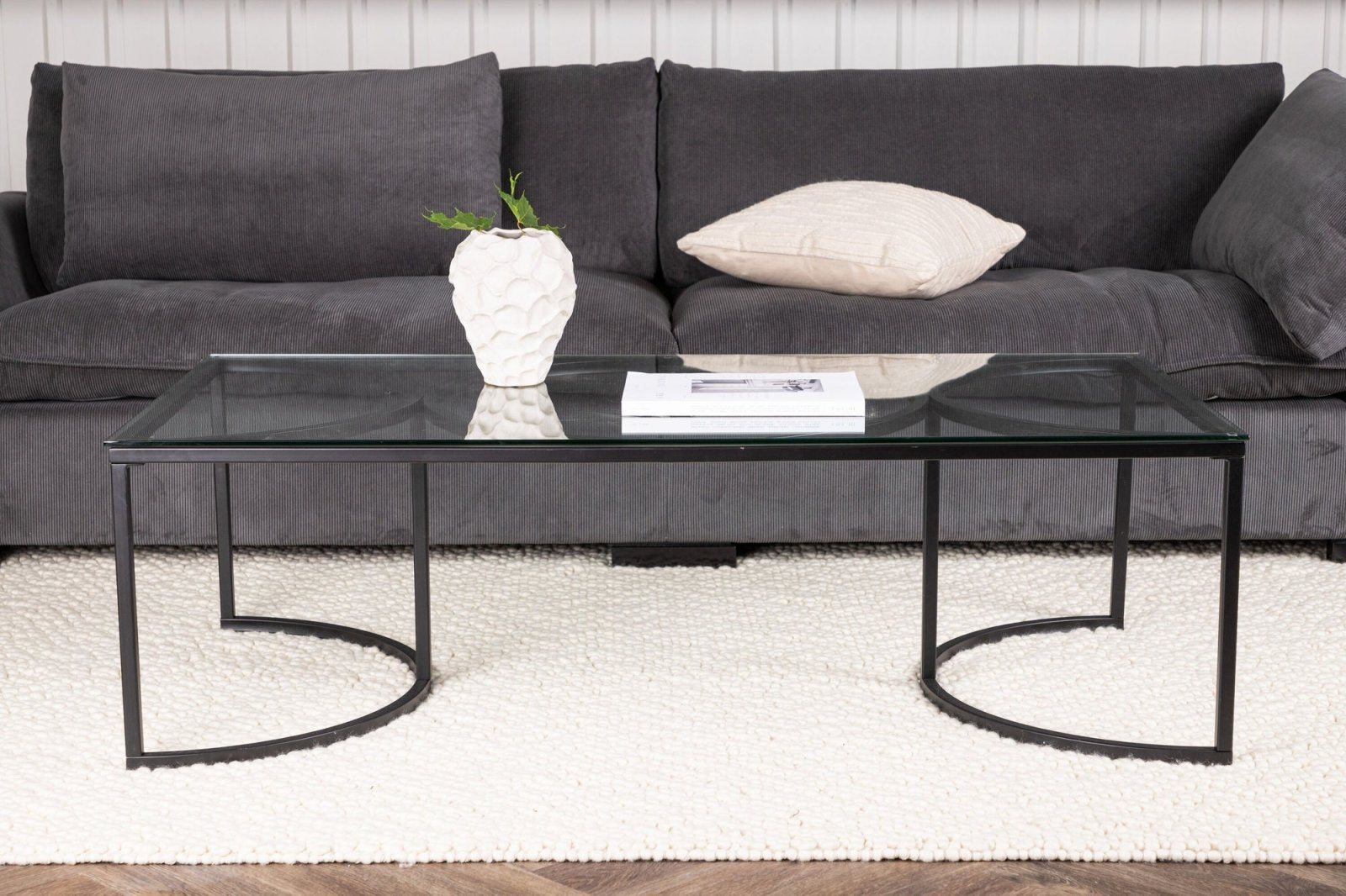 Furniture Fashion Skanör Soffbord 70 x 140 cm, Svart - Azalea Home