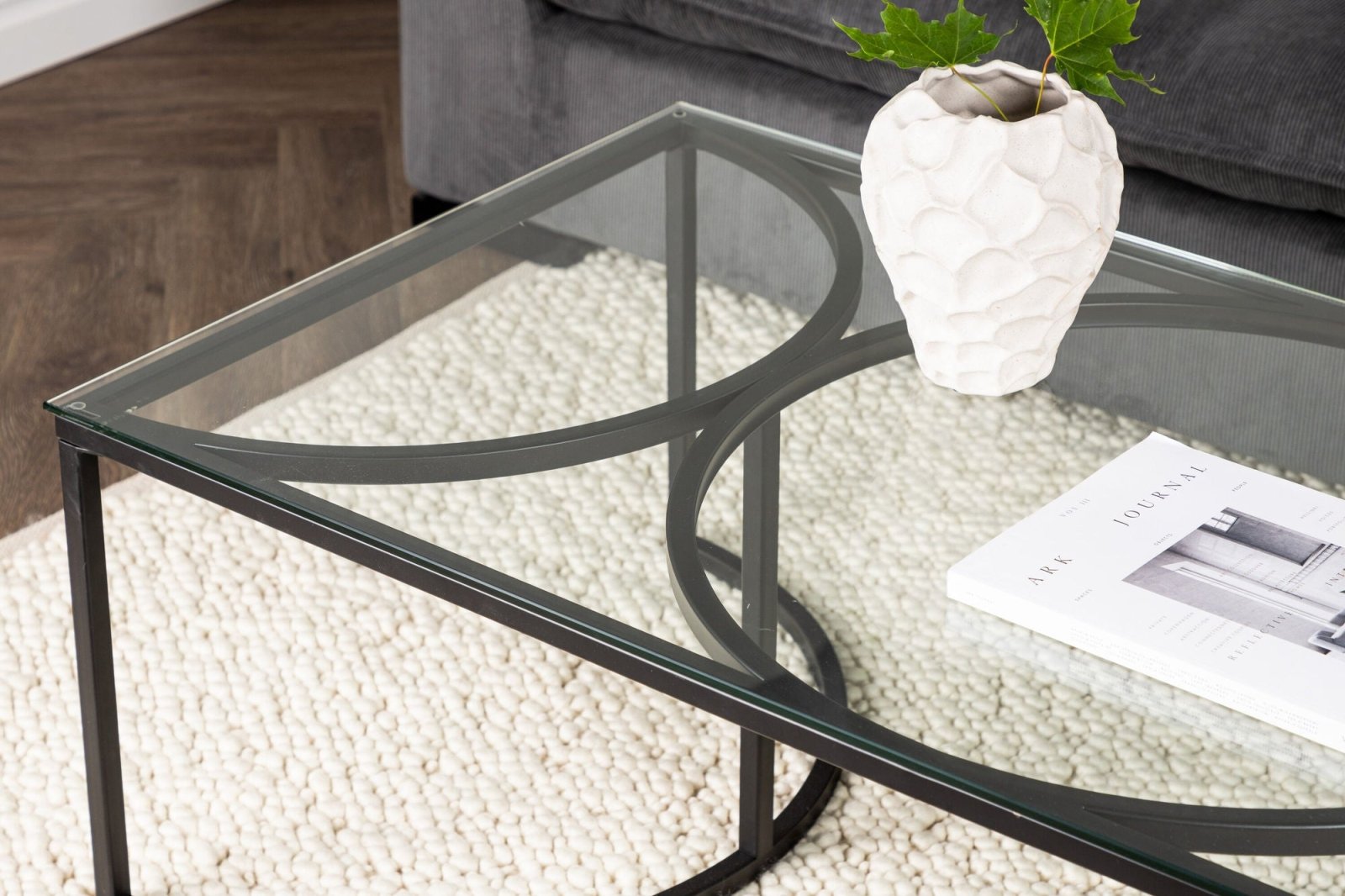 Furniture Fashion Skanör Soffbord 70 x 140 cm, Svart - Azalea Home