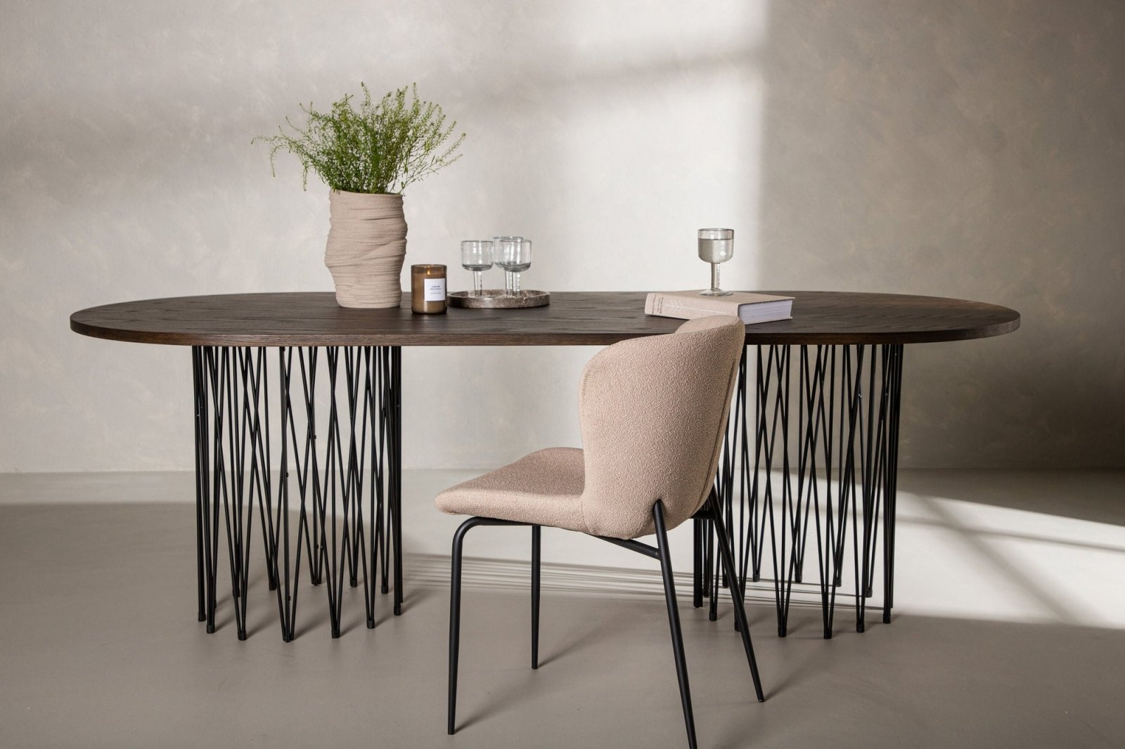 Furniture Fashion Stone Matbord 100x220, Brun - Azalea Home