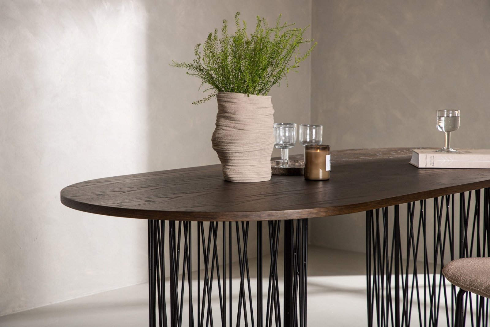 Furniture Fashion Stone Matbord 100x220, Brun - Azalea Home