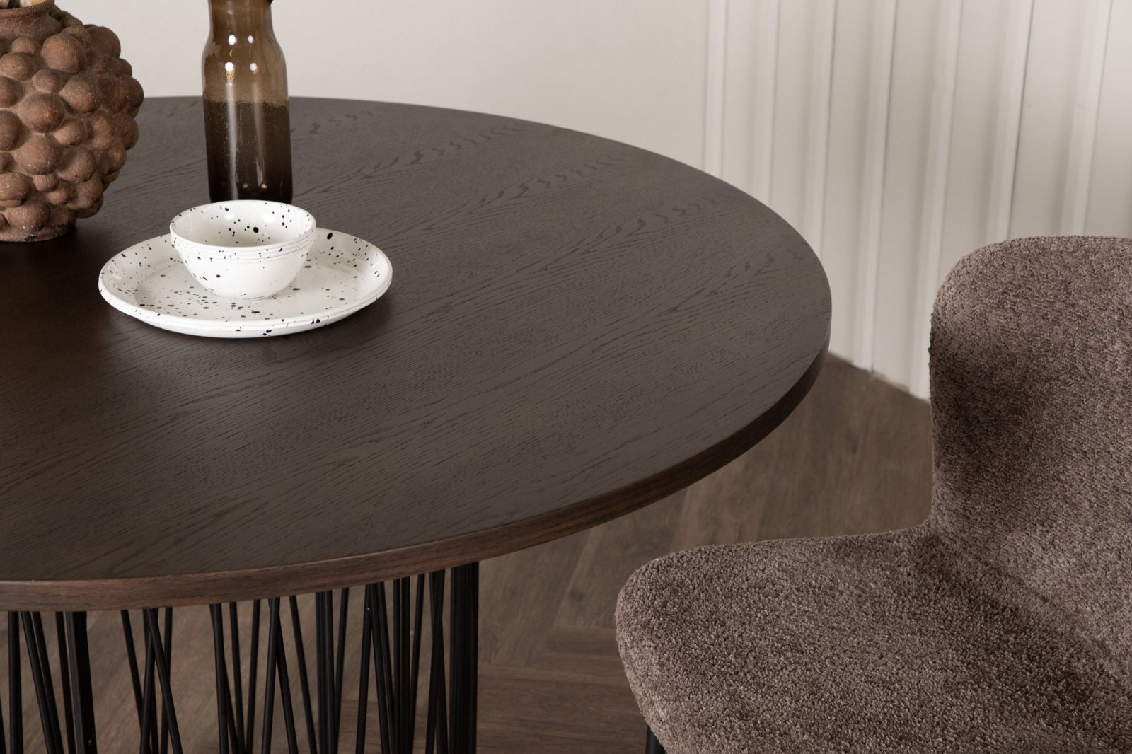 Furniture Fashion Stone Matbord Ø120, Brun - Azalea Home