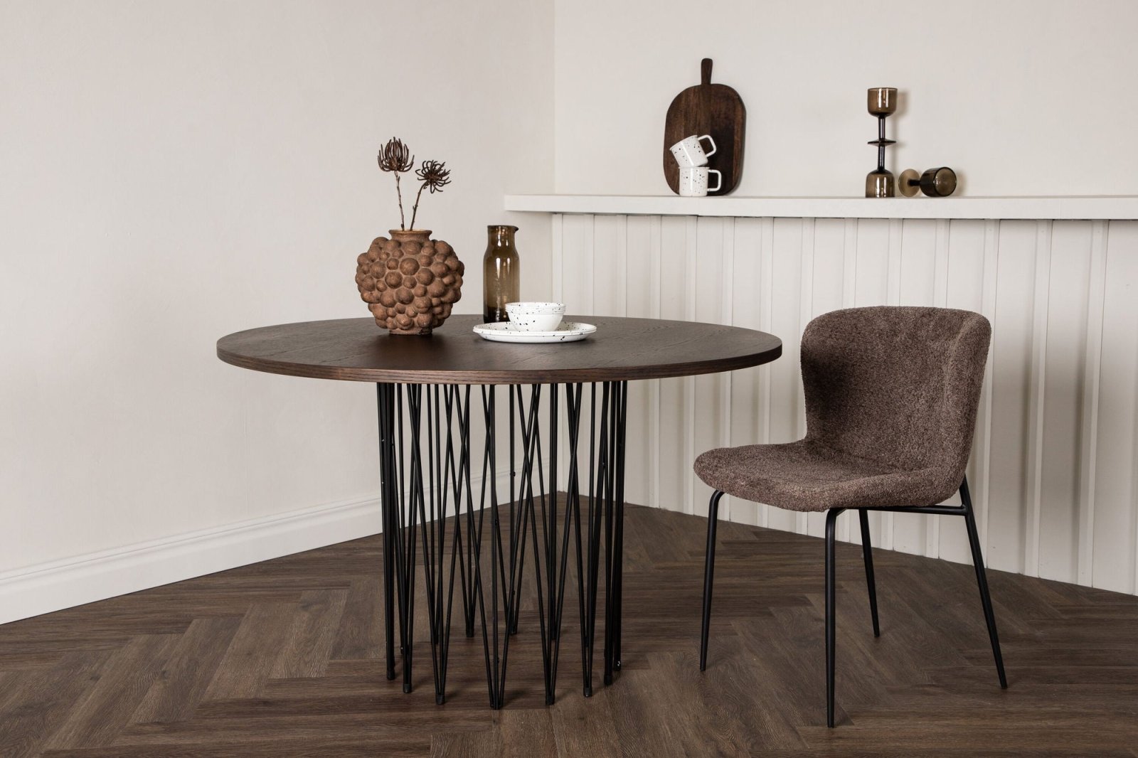 Furniture Fashion Stone Matbord Ø120, Brun - Azalea Home