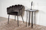 Furniture Fashion Stone Sidobord 40 x 40 cm, Svart - Azalea Home