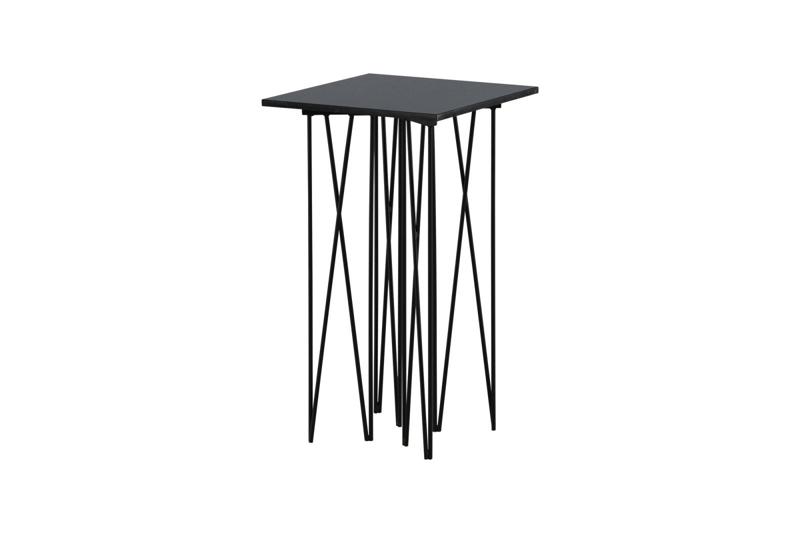 Furniture Fashion Stone Sidobord 40 x 40 cm, Svart - Azalea Home